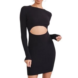 NWOT ribbed cutout mini dress